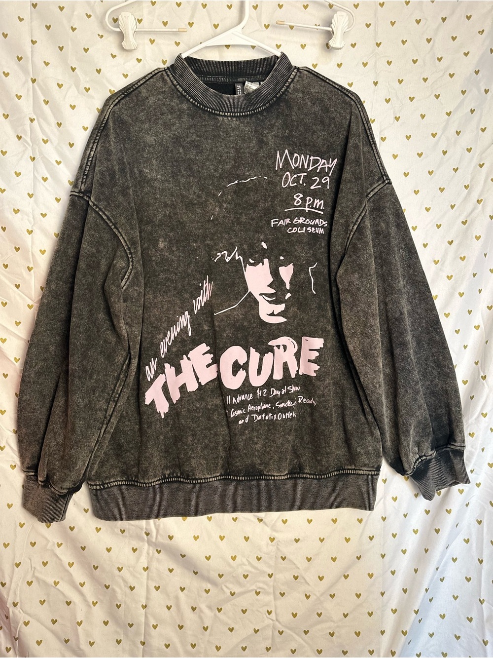 Vintage-Inspired The Cure Band sweatshirt H&M exc. size XS (oversized) nwot soft